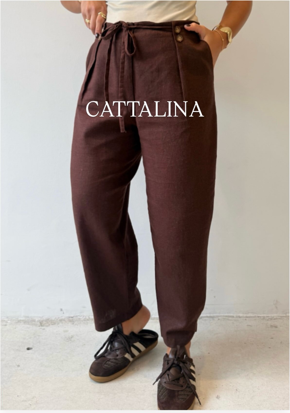 Pantalón Pacífico de Cattalina, lino sastrero