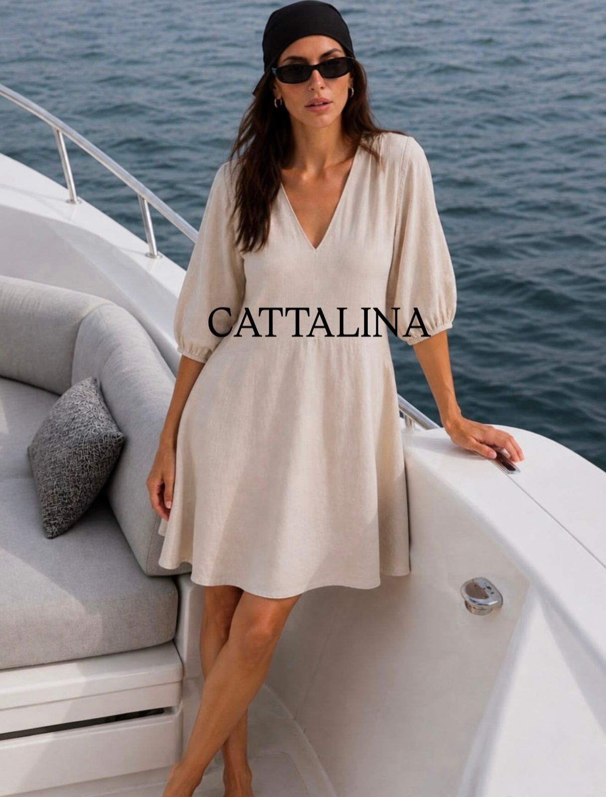 Vestido de lino de Cattalina, colección primavera verano