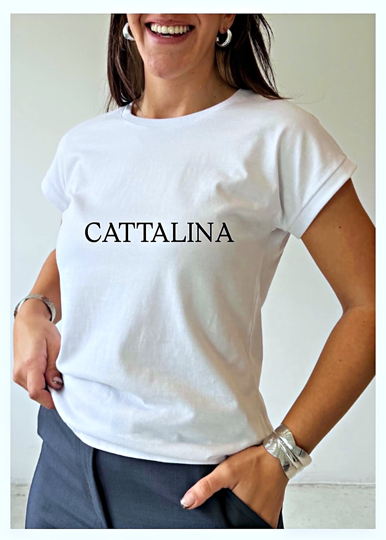 Remera EGEA de Cattalina, jersey de algodón premium súper peinado compactado